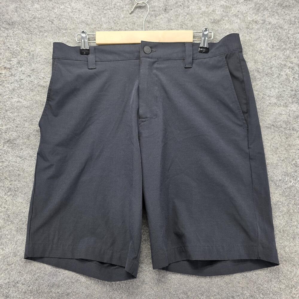 Banana Republic Shorts Mens 34 Gray Chino Microfiber Stretch Pockets 9 Inseam